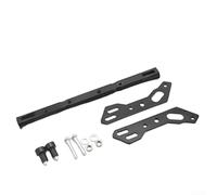 RemixAst Motorcycle Windshield Extension Arm Mount ABS Style Deflector Bracket for Handlebar Camera Light Bar Off-Road Tours Red Black Gold Blue Titanium(Black)