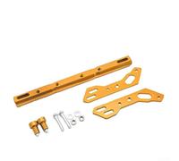 RemixAst Motorcycle Windshield Extension Arm Mount ABS Style Deflector Bracket for Handlebar Camera Light Bar Off-Road Tours Red Black Gold Blue Titanium(Gold)