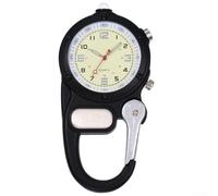 RemixAst Mountaineering Watch, Multifunctional Illuminated Clip On Watch with Compasses and Mountaineering Buckle, for Climbing, Mountaineering, and Travel(Black)