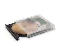 RemixAst Portable External CD DVD Drive Transparent 3.0 High Speed Burner Reader Writer for Laptop Desktop PC for windows for mac for linux Slim Optical Disc Player 16.8cm(transparent)