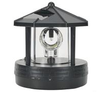 RemixAst Solar Lighthouse Garden Light 360-Degree Rotating Waterproof Outdoor Lawn Lamp Decorative Street Light for New Year Home Decor(Black)