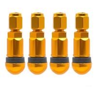 RemixAst Tubeless Snap in Rubber Valve Stems 4 Pack Stainless Steel Tire Valve Stem Replacement for Cars Trucks SUVs Rust for Proof Air Seal 53mm Long Multi Colour(Golden)