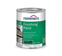 Remmers Finishing Paint bottle green, 0,75 litre, water-based finishing paint for interior and exterior use, weather protection paint for wood, zinc, mineral and many other substrates
