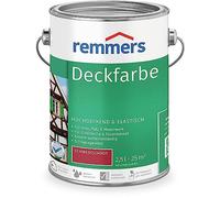 Remmers Finishing Paint Swedish red, 2,5 litres, water-based finishing paint for interior and exterior use, weather protection paint for wood, zinc, mineral and many other substrates
