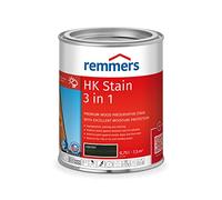 Remmers HK Stain Ebony, 0,75 Litre, Decorative, Solvent-Based Premium Wood Preservative Stain for Exterior use, 3-fold Wood Protection with Impregnation + Primer + Stain