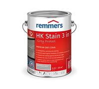 Remmers HK Stain Grey Protect Platinum Grey, 2,5 litres, Premium Wood Preservative Stain for Exterior use, greying Over Natural Grey Tones, 3 Wood Protection Products in one, Moisture Resistant