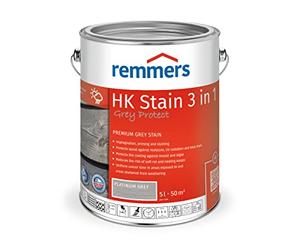 Remmers HK Stain Grey Protect platinum grey, 5 litres, premium wood preservative stain for exterior use, greying over natural grey tones, 3 wood protection products in one, moisture resistant