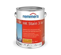 Remmers HK Stain Rustic Oak, 5 litres, Decorative, Solvent-Based Premium Wood Preservative Stain for Exterior use, 3-fold Wood Protection with Impregnation + Primer + Stain