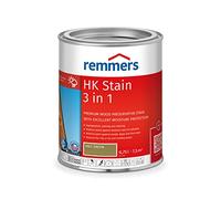 Remmers HK Stain Salt Green, 0,75 Litre, Decorative, Solvent-Based Premium Wood Preservative Stain for Exterior use, 3-fold Wood Protection with Impregnation + Primer + Stain