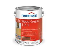 Remmers Wood Protection Cream 3-in-1 Walnut, 5 litres, Drip-Free Wood Stain for Outdoors, 3-in-1: Impregnation, Primer & Varnish in One Operation