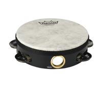 Remo 6 Single Row Pre-Tuned High Pitch Tambourine Black