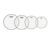 Remo Ambassador Clear Tom Pack - 10 12 14" Heads + 14 Hazy Snare Side