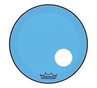 Remo Drumhead Colortone Powerstroke 3 Clear Blue - Pre-cut 5" Port - 20″ - P3-1320-CT-BUOH