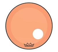 Remo Drumhead Colortone Powerstroke 3 Clear Orange - Pre-cut 5" Port - 22″ - P3-1322-CT-OGOH