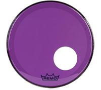 Remo Drumhead Colortone Powerstroke 3 Clear Purple - Pre-cut 5" Port - 18″ - P3-1318-CT-PUOH