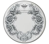 Remo drumhead Tattoo Skyn Powerstroke 3 Bassdrum 22" Tattoo Dragon Skyn white PA-1322-TT-T06
