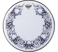 Remo Drumhead Tattoo Skyn Powerstroke 3 Bassdrum 22’ Tattoo Skulls white PA-1322-TT-T01