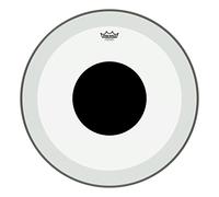 Remo P31324-10 Clear Powerstroke 3 Bass Drum Head - 24-Inch - Black Dot