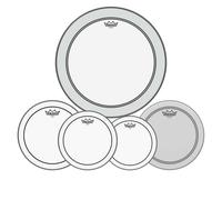 Remo Pinstripe Complete Pack - 10 12 14" Heads w/20 P3 + Free 14 Powerstroke 3