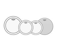Remo Pinstripe Tom Pack - 10 12 16" Heads + Free 14 Ambassador