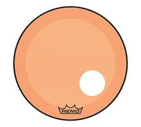 Remo Powerstroke P3 Colortone Orange Bass Drumhead, 22", 5" Offset Hole