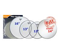 Remo PP-0312-BE ProPack Emperor Clear 12"-13"-16" Drumheads + 14" Coated Snare Head