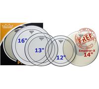 Remo ProPack (12", 13", 16" Pinstripe Clear + FREE BX-0114-00)