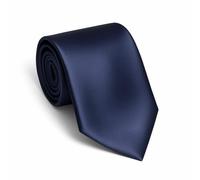 Remo Sartori Made in Italy Elegant Men's Solid Color Wedding Tie Necktie, Silk Satin (Blue)