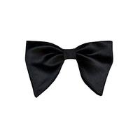 Remo Sartori Made in Italy Men's Butterfly Oversize Pre-Tied Bow Tie for Tuxedo, Adjustable, Silk (Black)