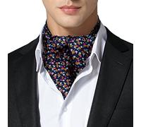 Remo Sartori Made in Italy Men's Polka Dots Self Cravat Ascot Tie, 100% Silk (Fuscia)