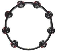 REMO Tambourine, Headless, 10" Diameter, 8 Pairs Jingles x 2 Rows, Red
