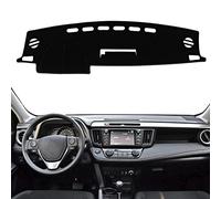 REMOCH Dash Cover for Toyota RAV4 2013 2014 2015 2016 2017 2018 Dashboard Cover Mat Accessories Custom Fit Center Console Cover Sunshield Protector RAV 4 Pad（Black Trim）