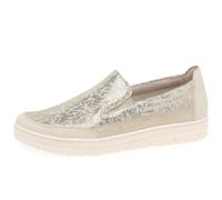 Remonte Alanya Womens Slip On Shoes 6.5 UK White/Gold Muschel