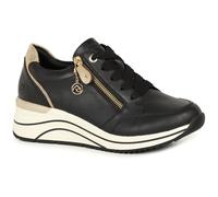 Remonte Black Wedge Zip Trainers
