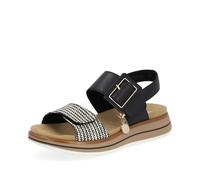 Remonte Black Hook & Loop Sandals for Ladies | Remonte D1J53-02 Colour: Black, Size: EU 38 / UK 5