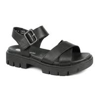 Remonte D7950-00 Odeon Black leather Womens Flat Sandals in a Plain Leather in Size 40