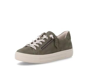 Remonte D0920-54 Women's Suede Low Trainers Green Size 6 | Width G, zip, velour lining, replaceable footbed, round shape