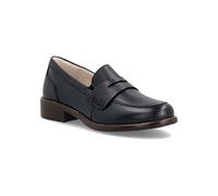 Remonte D0F05-00 Peechlo Penny Black leather Womens loafers in a Plain Leather in Size 41