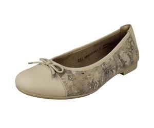 Remonte D0K04 Soft Beige Metallic Leather Elegant Ballerinas (Beige, UK Footwear Size System, Adult, Women, Numeric, Medium, 5)