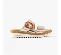 Remonte D0Q51 Womens Leather Slip-On Breathable Casual Pink Sandals