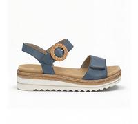 Remonte D0q52 Womens Cross Strap Sandals Denim - Blue Leather - Size UK 5