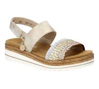Remonte D0Q56 Womens Ladies Gold Adjustable Slingback Wedge Sandals Size 4-8