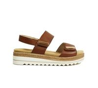 Remonte D0Q59-24 Brown Leather Women's Adjustable Flatform Sandals