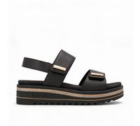 Remonte D0q59 Womens Ankle Strap Sandals Black Leather - Size UK 5