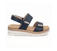 Remonte D0q59 Womens Ankle Strap Sandals Blue Leather - Size UK 4