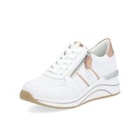 Remonte D0T04-80 Ranzip Wedge White Rose Gold Womens Trainers