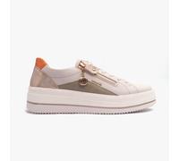 Remonte Dorndorf Women's Sneaker D1C01 - White Multi, Zip, Leather/Man-made - UK 6