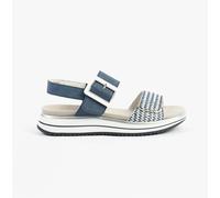 Remonte D1J53 Womens Leather Buckle Breathable Casual Blue Combination Sandals