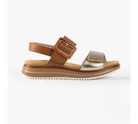 Remonte D1J53 Womens Leather Buckle Breathable Casual Brown Combination Sandals