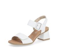Remonte D1K51-80 Kooky Flared WHITE LEATHER Womens Heeled Sandals in a Plain Leather in Size 41
